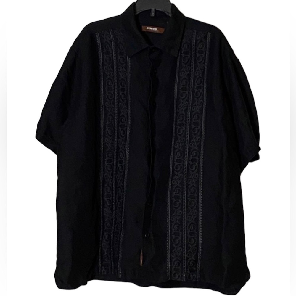 Men’s System Casual Button Down Short Sleeve Shirt XL